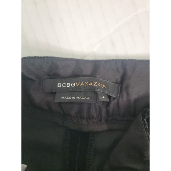 BCBG Max Azria Velour Capri Pants Size 2 Cargo 21" Inseam Black - Picture 8 of 13